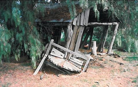 Monmore Vineyard and Buttery Factory, ruined former farm building, pictured 22 July 1994