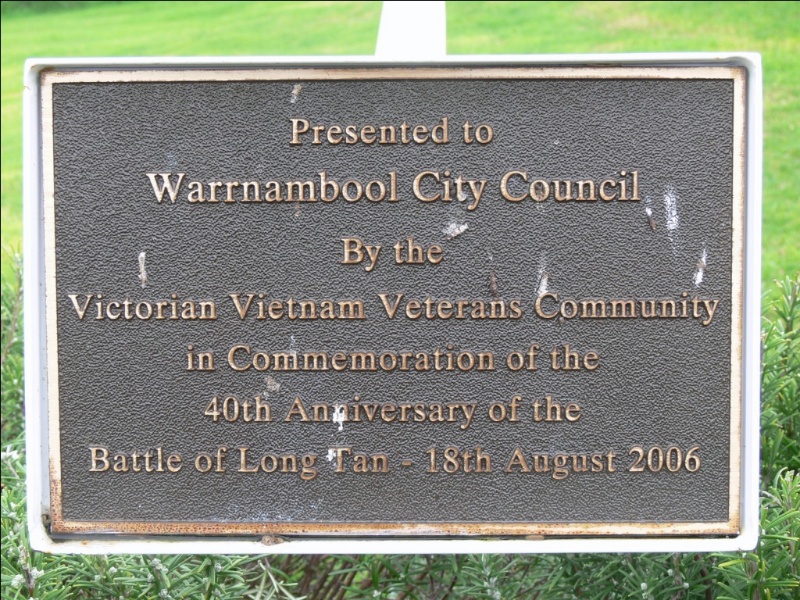 Warrnambool Long Tan Anniversary plaque.jpg