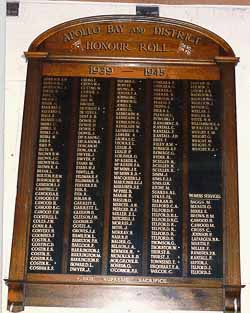 Apollo Bay Mechanics Institute Honour Roll (Second World War)