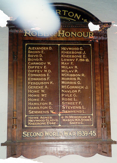 Everton Honour Roll (Second World War)