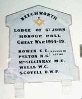 Beechworth Masons Honour Roll (First World War)