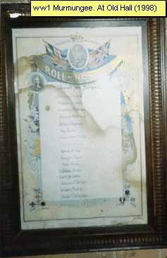Murmungee District Honour Roll (First World War)