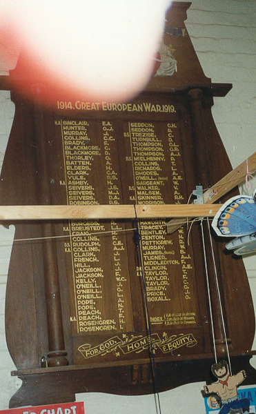 Stanley State School Honour Roll (First World War)