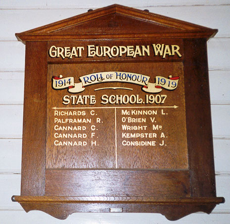 Massey State School Honour Roll (First World War)