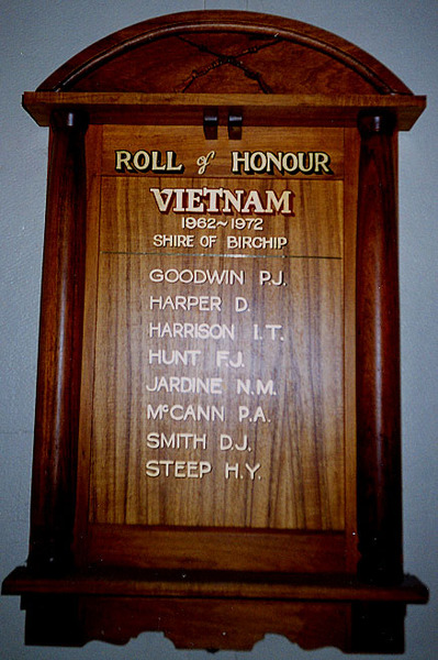 Birchip Hall Honour Roll (Vietnam War)