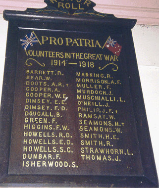 Franklinford State School Honour Roll (First World War)