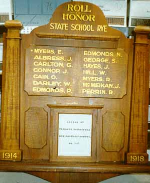 Rye State School Honour Roll (Second World War)