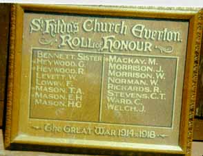 Everton St Hilda's Church of England Honour Roll (First World War)