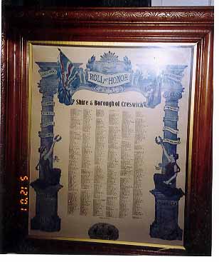Creswick Shire Honour Roll (First World War)