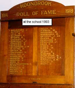 Koondrook State School Honour Roll (First World War)