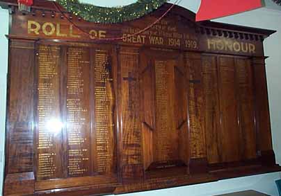 Oakleigh RSL Honour Roll (First World War)