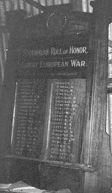 Stradbroke Honour Roll (First World War)