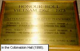 Colbinabbin Honour Roll (Vietnam War)