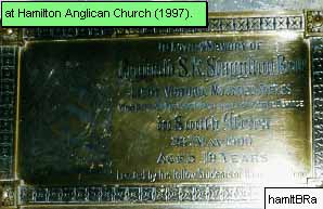 Hamilton Anglican Church Honour Roll (Boer War)