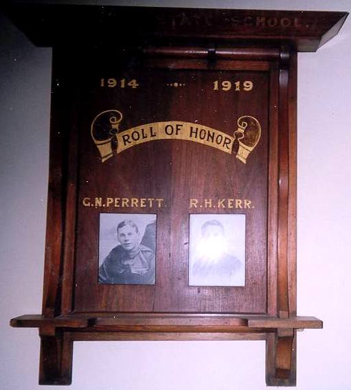 Talindert State School Honour Roll (First World War)