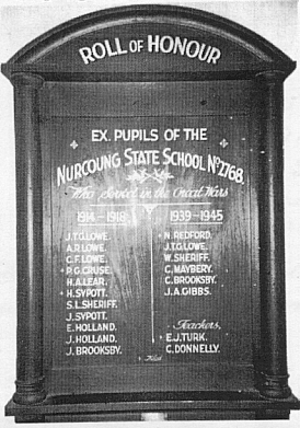 Nurcoung State School Honour Roll (First World War)