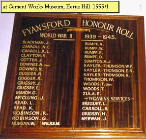 Fyansford State School Honour Roll (Second World War)