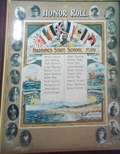 Hardings State School Honour Roll (First World War)