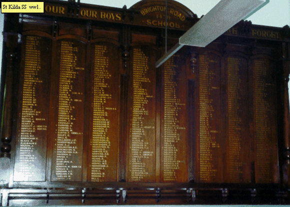 St Kilda State School Honour Roll (Part A) (First World War)