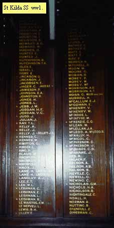 St Kilda State School Honour Roll (Part E) (First World War)
