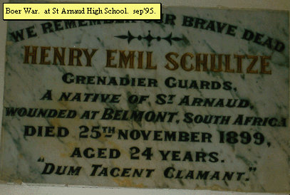 St Arnaud High School Honour Roll (Boer War)