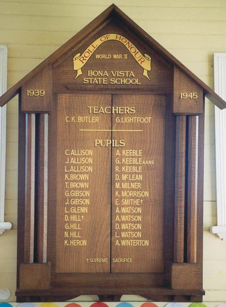 Bona Vista State School Honour Roll (Second World War)