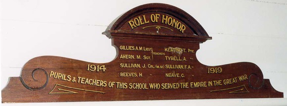 Cloverlea State School Honour Roll (First World War)