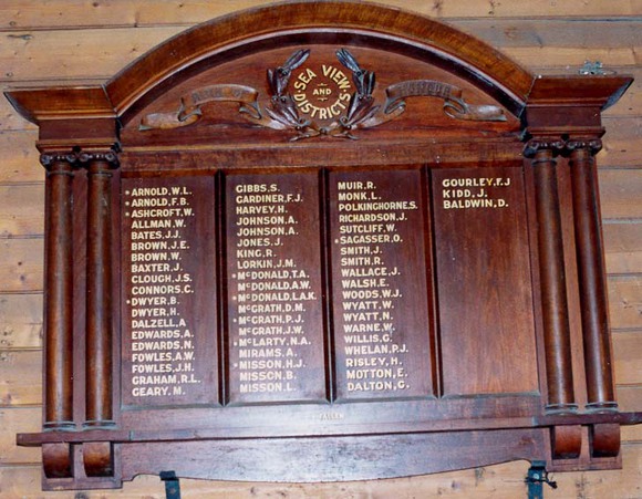 Seaview Honour Roll (First World War)