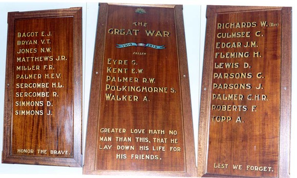 Warragul Methodist Church Honour Roll (First World War)