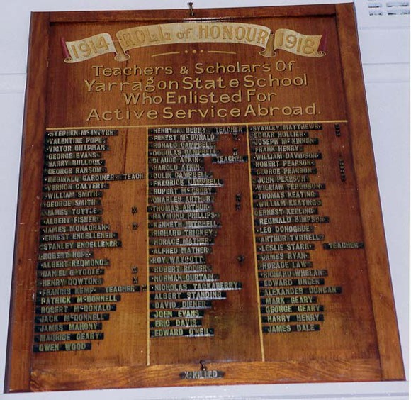 Yarragon State School Honour Roll (First World War)