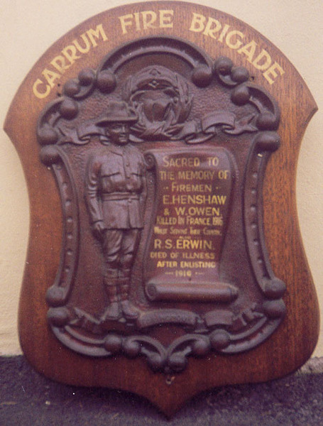 Carrum Fire Brigade Honour Roll (First World War)