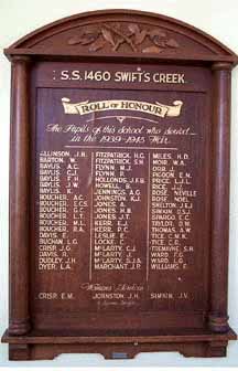 Swifts Creek State School Honour Roll (Second World War)