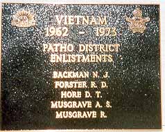 Patho Uniting Church Hall Honour Roll (Vietnam War)