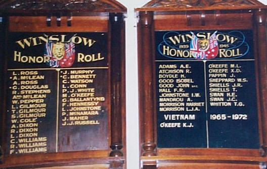 Winslow Honour Roll
