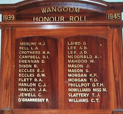 Wangoom Honour Roll (Second World War)