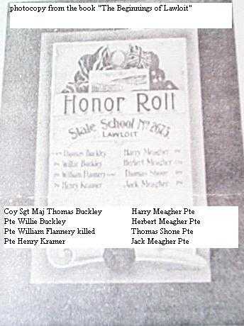 Lawloit State School Honour Roll (First World War)