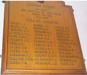 Melbourne and Metropolitan Tramways Board Honour Roll (Second World War)