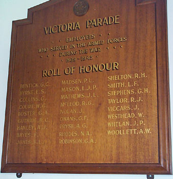 Melbourne and Metropolitan Tramways Board Honour Roll (Second World War)