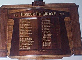 Essendon Presbyterian Church Honour Roll (First World War) (Part A)