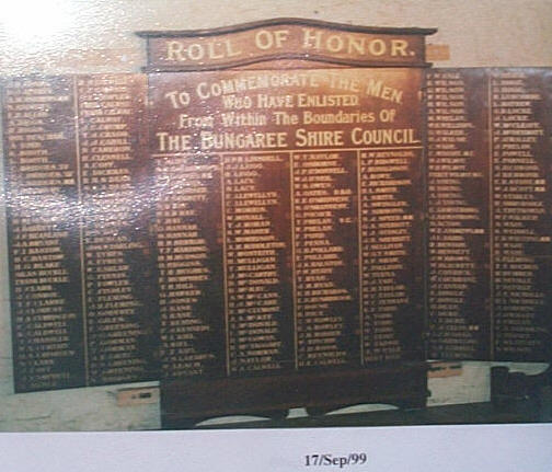 Bungaree Shire Honour Roll (First World War)