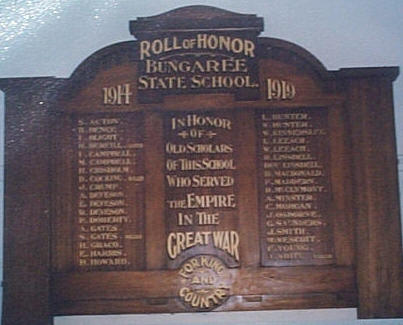 Bungaree State School Honour Roll (First World War)