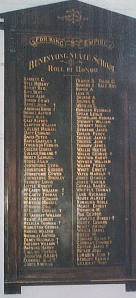 Buninyong State School Honour Roll (First World War)