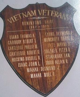 Buninyong District Honour Roll (Vietnam War)