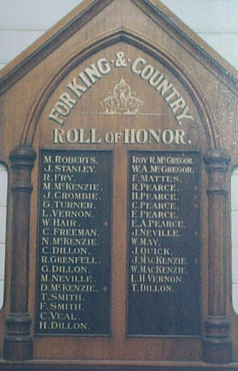 Garibaldi District Honour Roll (First World War)