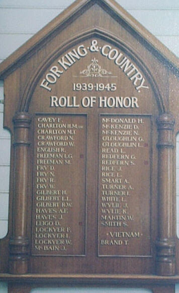 Garibaldi District Honour Roll