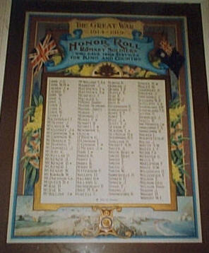 Romsey Mechanics Hall Honour Roll (First World War) (Part B)