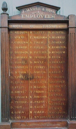 J. Marsh and Sons Honour Roll (Melbourne)