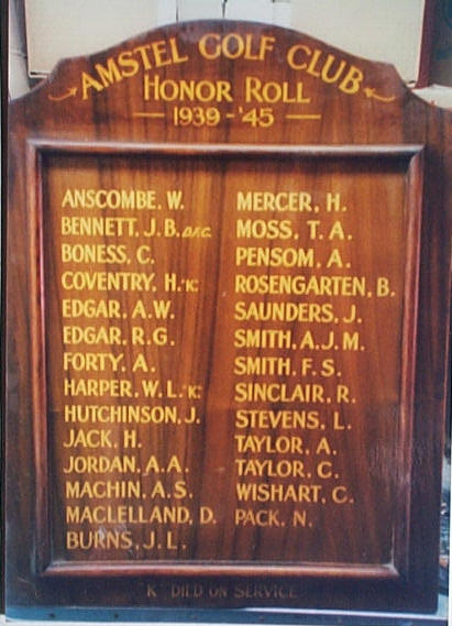 Amstel Golf Honour Roll (Oakleigh) (Second World War)