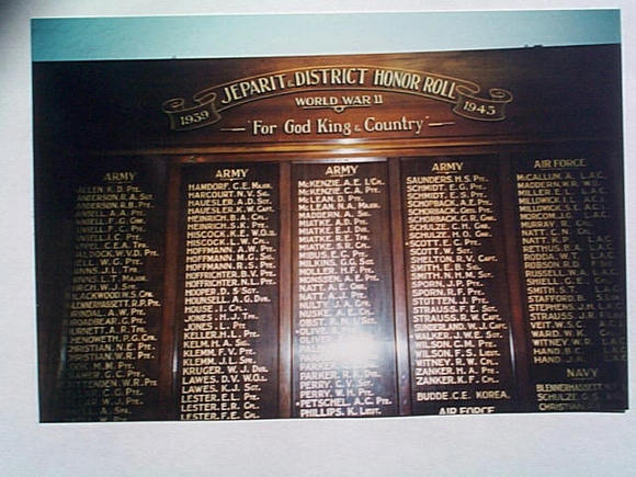 Jeparit Hall Honour Roll (Part A)