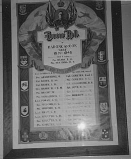 Barongarook West Area Honour Roll (Second World War)